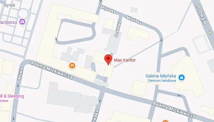 Kantor MAX - lokalizacja Google Maps